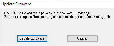 也可以更新韌體,但留意更新韌體時系統自動調成 19200 鮑率,當連線動作完成後就必須更新,否則它不會改回來,你就得自己手動改參數了。